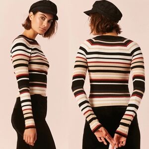 Forever 21 Striped Raglan Sweater Size XL